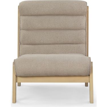 Trixie Channel Accent Chair In Light Brown and Natural