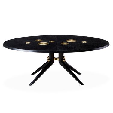 Trocadero Dining Table In Ebonized Oak