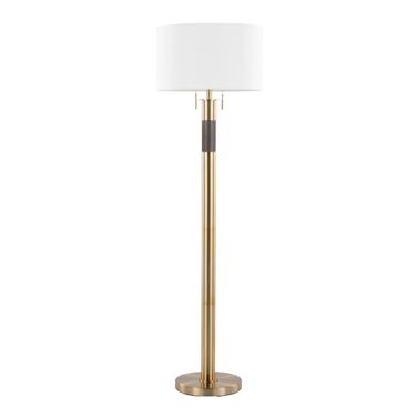 Trophy 62 Inch Floor Lamp In Gold and White