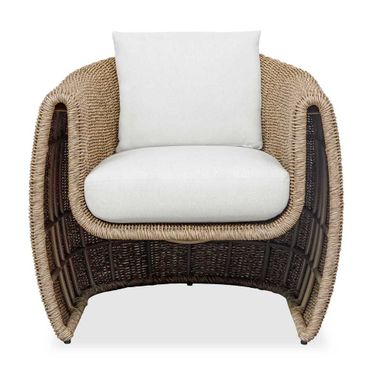 Tropic Flax Outdoor Lounge Chair In Brown