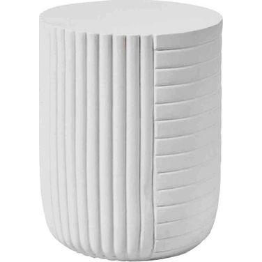 Trove Series Modern Side End Table In White