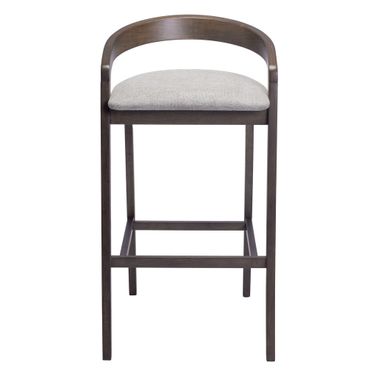 Troy Barstool Set of 2 In Dove Gray and Espresso