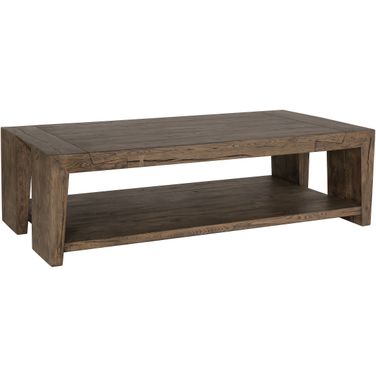 Troy Coffee Table In Suede Brown