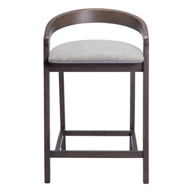 Troy Counter Stool Set of 2 In Dove Gray and Espresso