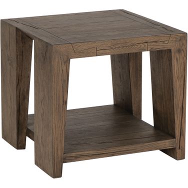 Troy End Table Suede In Brown
