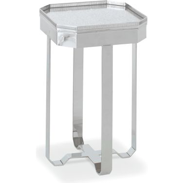 Truly Gallery Tray Side Table In Polished Nickel