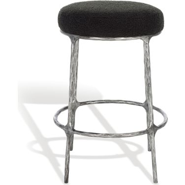 Trumen Boucle Counter Stool In Black
