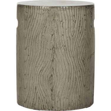 Trunk Dark Gray Concrete Accent Table