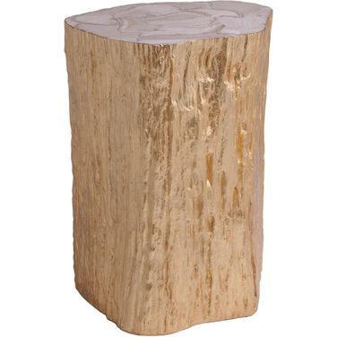 Signature Designs Trunk Segment Accent Table In Gold
