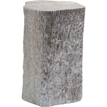 Signature Designs Trunk Segment Accent Table In Silver Leaf