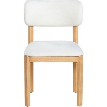 Trystan Boucle Dining Chair Set of 2 In Ivory and Natural