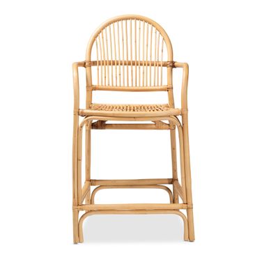 Tugera Rattan Counter Stool In Natural Brown