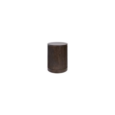 Tulane 18 Inch Round Side Table In Brown