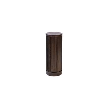 Tulane 30 Inch Height Round Side Table In Brown