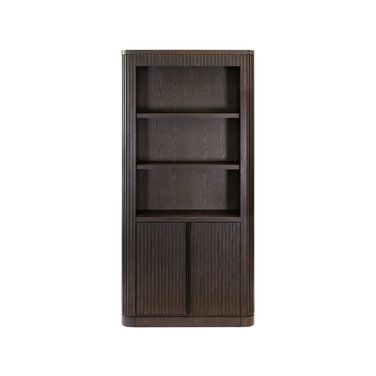 Tulane Executive Bookcase with Doors In Brown