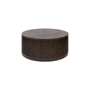 Tulane Round Coffee Table In Brown
