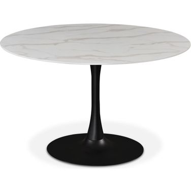 Tulip 48-Inch Dining Table In Matte Black