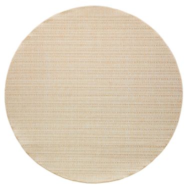 Tulum 8' x 8' Round Outdoor Rug In Cream