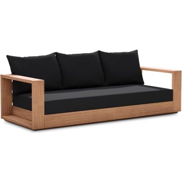 Tulum Water Resistant Fabric Outdoor Sofa In Black