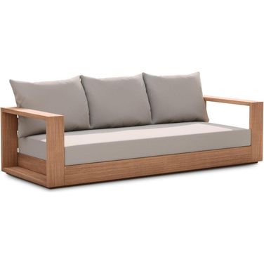 Tulum Water Resistant Fabric Outdoor Sofa In Grey
