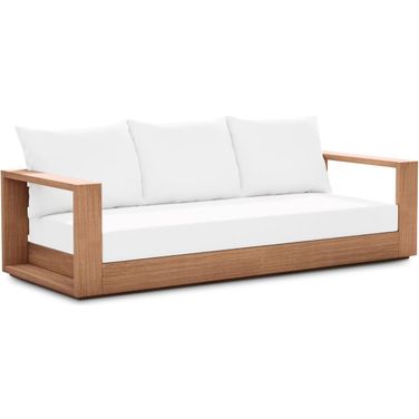 Tulum Water Resistant Fabric Outdoor Sofa In Off White