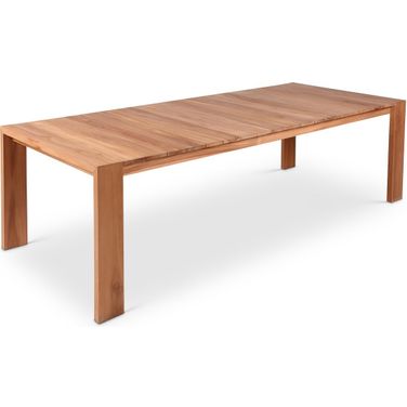 Tulum Outdoor Patio Dining Table In Natural Teak