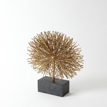 Tumble Weed Small Sculpture In Gold Leaf