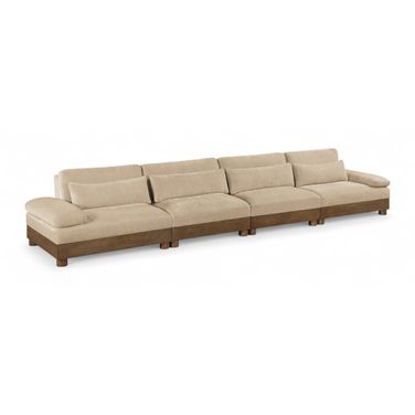 Turin 175.5 Inch Chenille Fabric Upholstered 4-Piece Modular Sofa In Beige