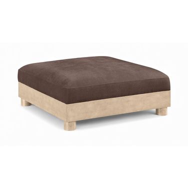 Turin Chenille Fabric Upholstered Modular Ottoman In Brown