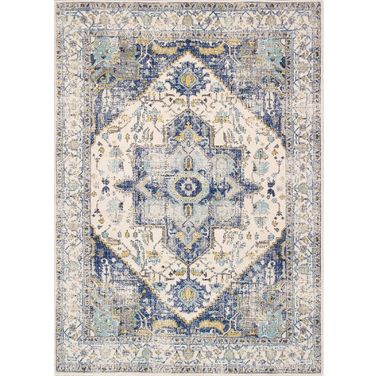 Turkish Chelsea Design Area Rug-10' x 14' In Ivory