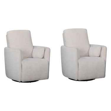 Turner Manual Swivel Glider Recliner Set of 2 In Mascarpone