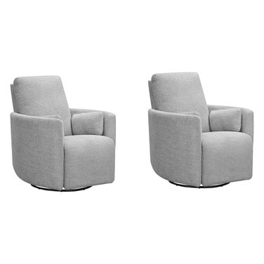 Turner Manual Swivel Glider Recliner Set of 2 In Vincent Fog