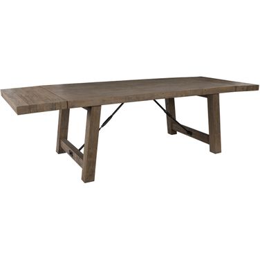 Tuscany 84 Inch-106 Inch Extension Dining Table In Distressed Brown