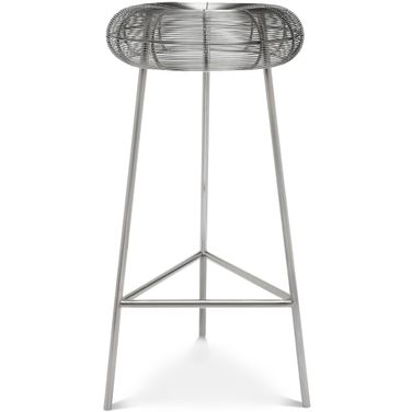Tuscany Metal Bar Stool In Silver
