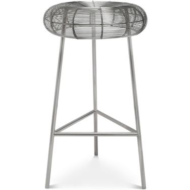 Tuscany Metal Counter Stool In Silver