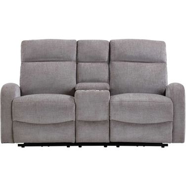 Tuscany Power Reclining Console Loveseat In Whiskers Nature