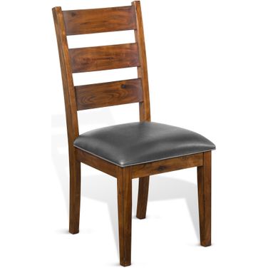 Tuscany Ladderback Chair with Cushion Seat Set of 2 In Vintage Mocha