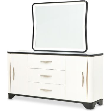 Tuxedo Sideboard and Mirror In Piano Keyboard