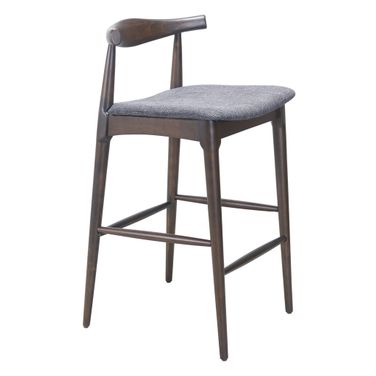 Tuzka Barstool Set of 2 In Gray and Espresso