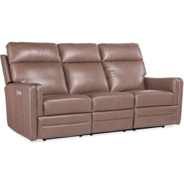 Twain Zero Gravity Power Sofa with Power Headrest and Lumbar In Umber