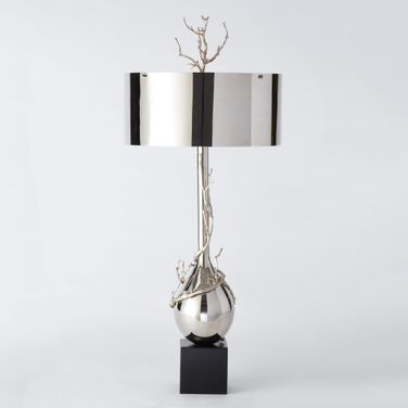 Twig Bulb Lamp In Nickel