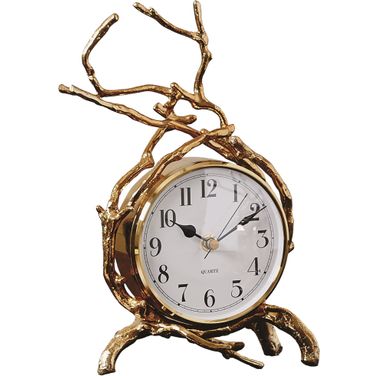 Twig Clock In Brass