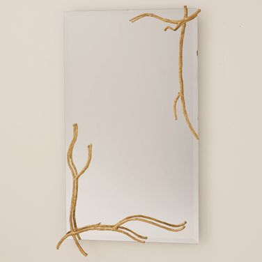 Twig Large Mirror In Gold Leaf