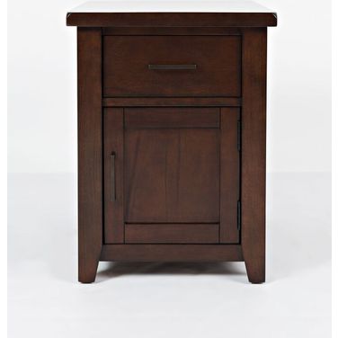 Twin Cities Brown Chairside Table In Brown