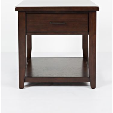 Twin Cities Brown End Table In Brown