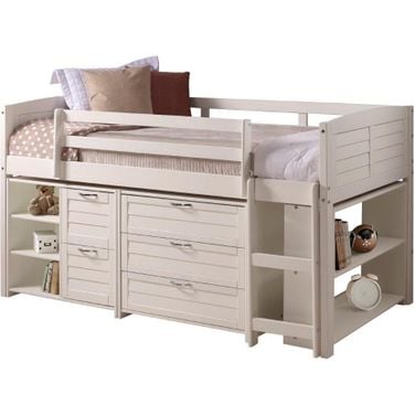 Twin Louver Low Loft Group A White by DONCO kids 1StopBedrooms