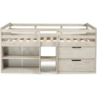 Twin Low Loft Rustic Light Grey