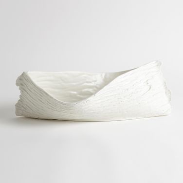 Twisty Japanese Cherry Bowl In Matte White
