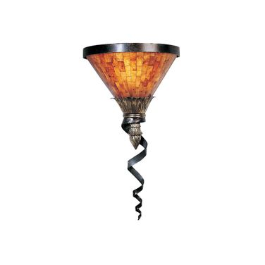 Twisty Sconce In Black and Amber