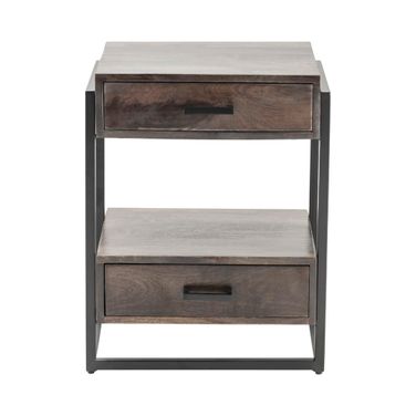 Two-Drawer Accent/End Table In Brown and Black